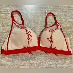 New Maniform tan and red Beautiful bra